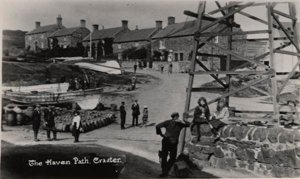 West End from the harbour, showing the base of one of the pylons that supported the overhead ropeway for carrying buckets of limestone to the bins on the end of the south pier. West End from the harbour